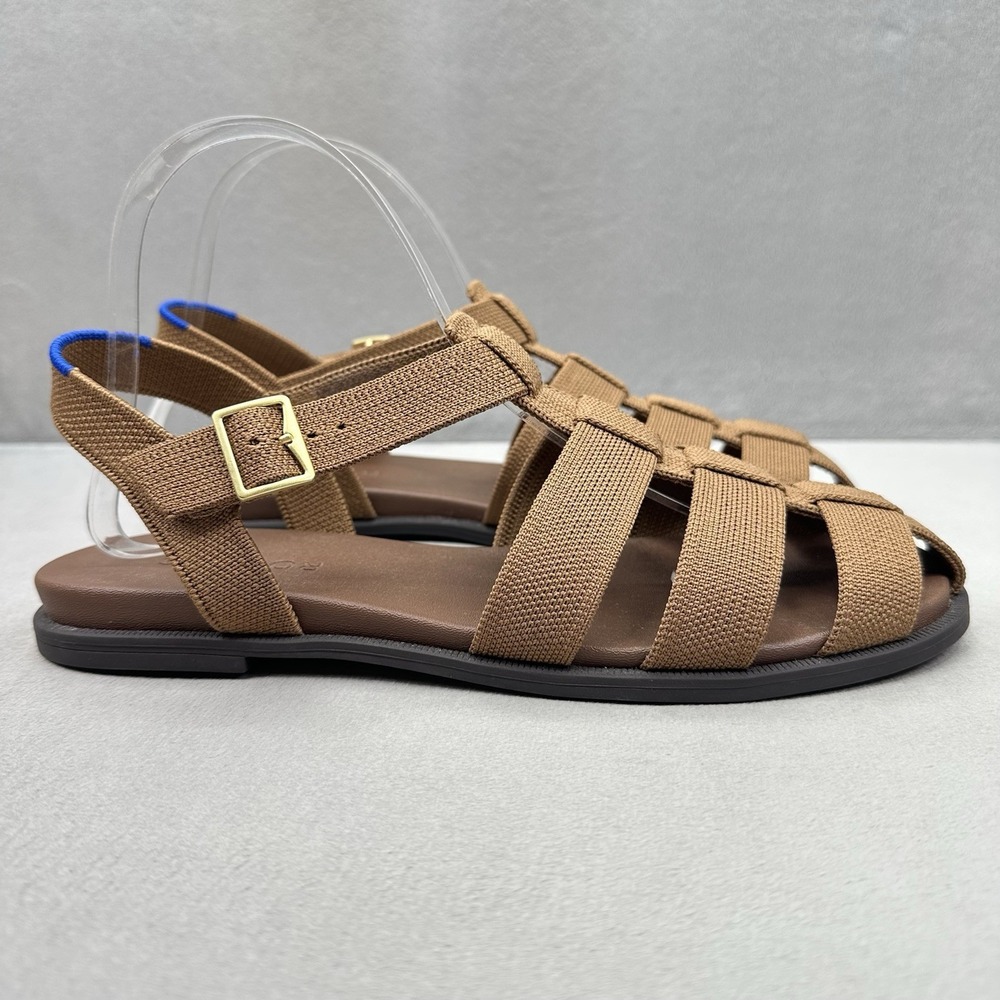 Rothy's The Fisherman Womens Size 8.5 Sandals Pecan Brown Adjustable Comfort